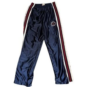 Aeropostale 87 Division Tearaway Snap Pants Navy White Red Y2K Vintage Men's Med